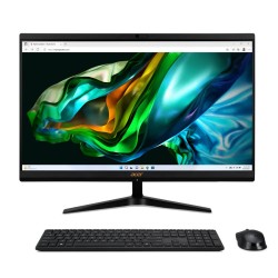 All-in-One PC - 27" ACER Aspire C27-1800 FHD IPS, Intel® Core® i5-1335U, 16GB (2x8GB) DDR4 RAM, 512Gb M.2 PCIe SSD, Intel® Iris Xe Graphics, HDMI Out, USB Type-C, HD cam, WiFi6E AX201+BT 5.3, LAN, 65W PSU, Wireless KB/MS, Endless OS, Black.