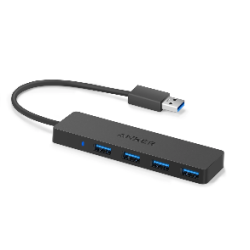 Anker 4-Port USB 3.0 Ultra Slim Data Hub, black