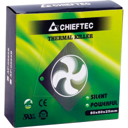 PC Case Fan Chieftec AF-0825S  (80x80x25 mm, 20 dBA, 2200 RPM, 23 CFM)