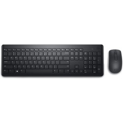 Wireless Keyboard & Mouse Dell KM3322, Multimedia keys, Sleek lines, Compact size, Russian, Black