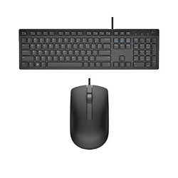 Dell KB216 Multimedia Keyboard,Rus. (QWERTY),Black& Dell Optical Mouse - Wired - USB, 1000 dpi, 413g,  MS116 - Black