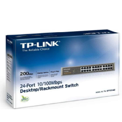 24-port 10/100Mbps Switch  TP-LINK "TL-SF1024", 1U 19" Rack Mount, Metal Case